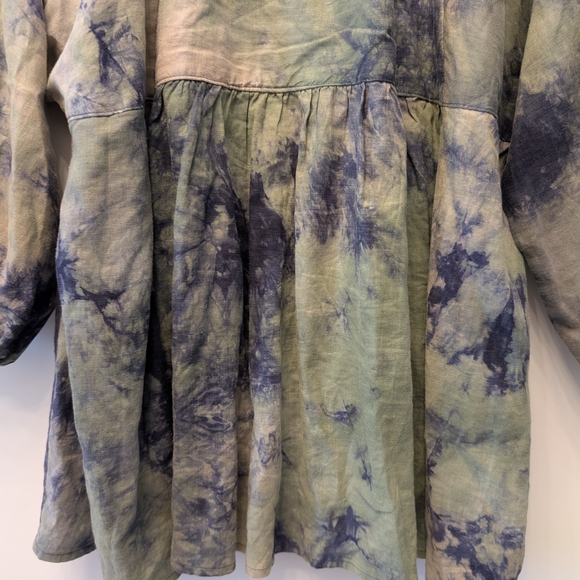 Boho Tie-Dye Tunic Blouse | Cottagecore Peasant Top Size‎ Medium Whimsigoth - Picture 11 of 15